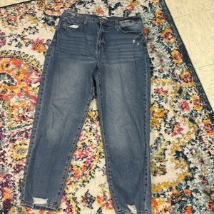 Sonoma size 13/31W distressed high rise mom Jean